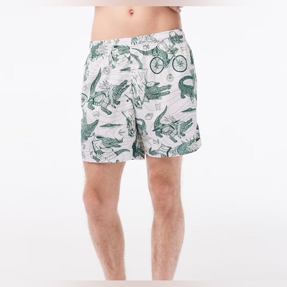LAST STOCK‼️ MEN’S LACOSTE X NETFLIX PRINTED SWIM TRUNKS - Picture 2 of 8